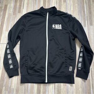 NBA Men's Black Track Jacket Long Sleeve Zip Up Size Large